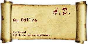 Ay Dóra névjegykártya
