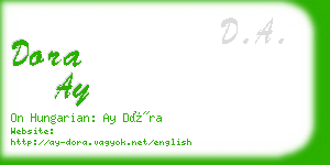 dora ay business card